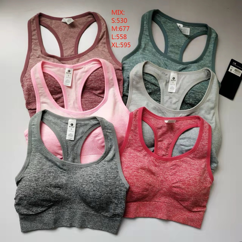 Áo Bra Thể Thao Nữ Màu Ombre 90 Degree | Áo Tập Gym, Yoga, Chạy Bộ Co Giãn Êm Ái - Bra BIGSIZE