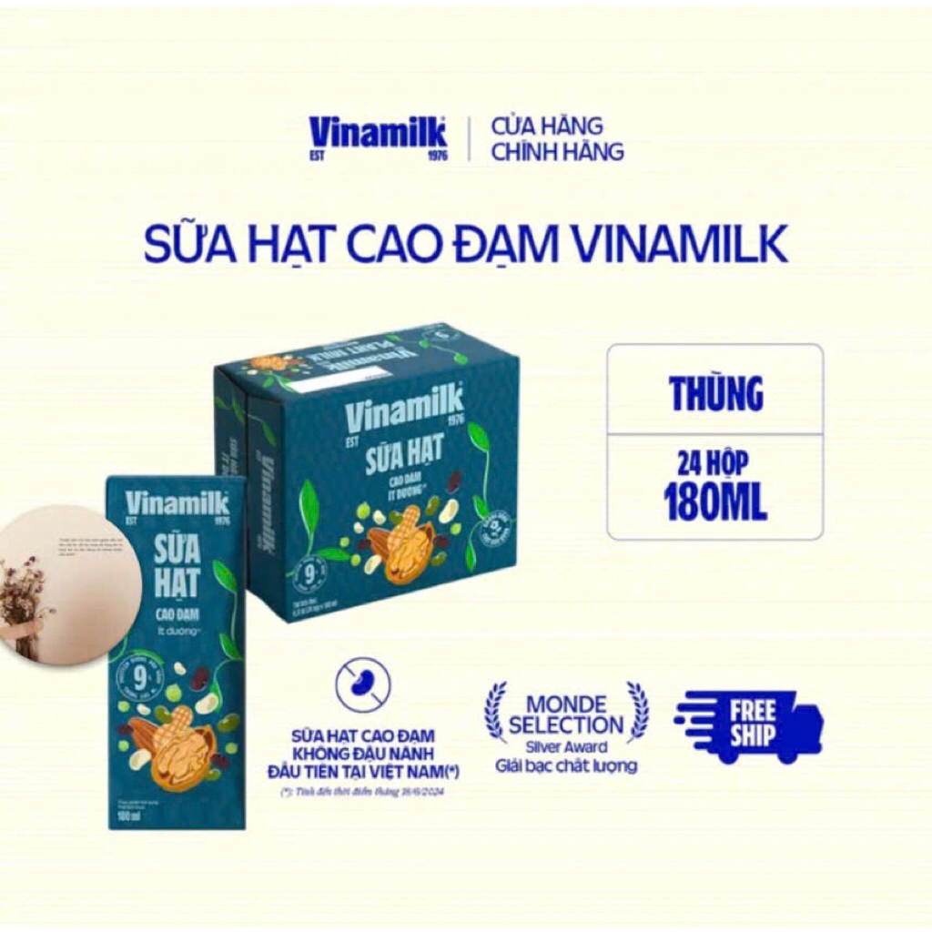 Sữa hạt cao đạm Vinamilk 180ml