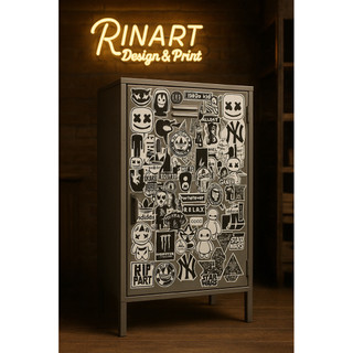 STICKER LOCAL BRAND TRẮNG ĐEN SIÊU CHẤT
