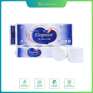  Combo 2 bịch giấy Vệ Sinh Elegreen Xanh 4 Lớp siêu mịn Không Lõi 