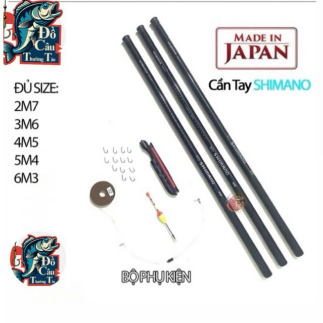 (XẢ KHO) Cần câu tay CACBON SHIMANO dài 2m7 3m6 - 4m5 -5m4- 6m3