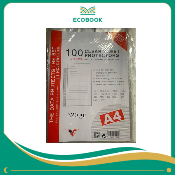 Bìa Lỗ 320gr - Bìa lá lỗ A4