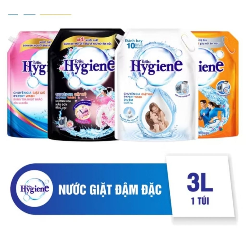[Tặng 2 gói nước xả Hygiene] Nước giặt đậm đặc HYGIENE 3LIT/1,8LIT (HÀNG CHÍNH HÃNG I.PONE)