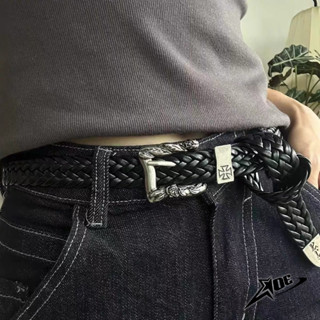 (Có sẵn) AOE STUDIO - Thắt lưng nam nữ da PU ERD cross rock 25ss melancholy dây nịt cao cấp đính đá phong cách Punk Y2K