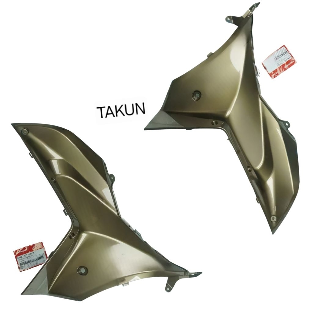 Cặp ốp yếm nhựa, cánh bửng yếm bên trong AIR BLADE 2013... vàng đồng zin Honda 64420-K27-V00ZA, 6441