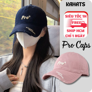 Mũ Lưỡi Trai Nam Nữ Unisex KAHAT Thêu Chữ Pro Kiểu Cào Rách Cá Tính Thời Trang Đường Phố LT11