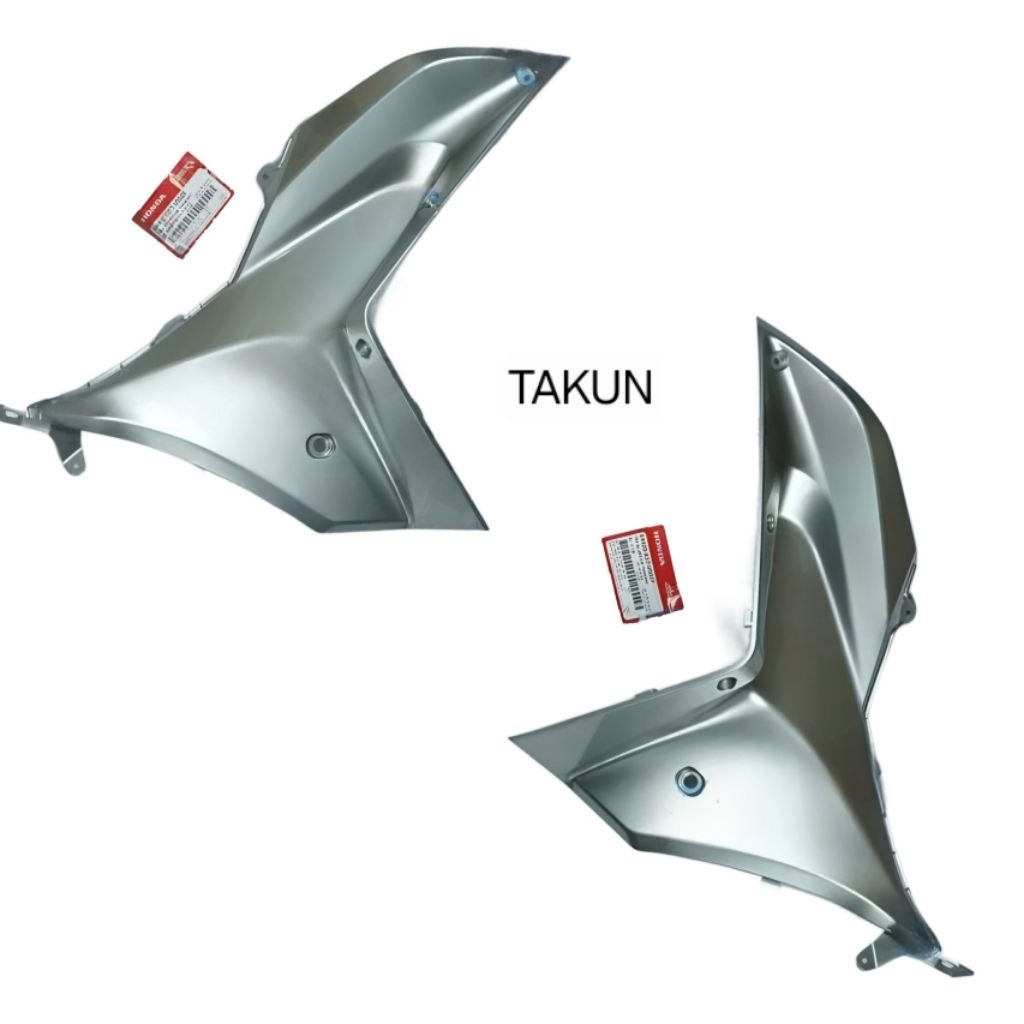 Cặp ốp yếm nhựa, cánh bừng yếm bên trong AlR BLADE 2013... bạc zin Honda 64420-K27-V0OZF, 64410-K27-