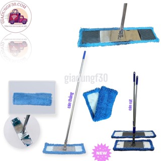 Cây Chổi lau Sàn nhà Công Nghiệp  INOX NGUYÊN KHỐI DÀY DẶN Chắc Chắn San Hô CAO CẤP Bản Lau 45-60cm