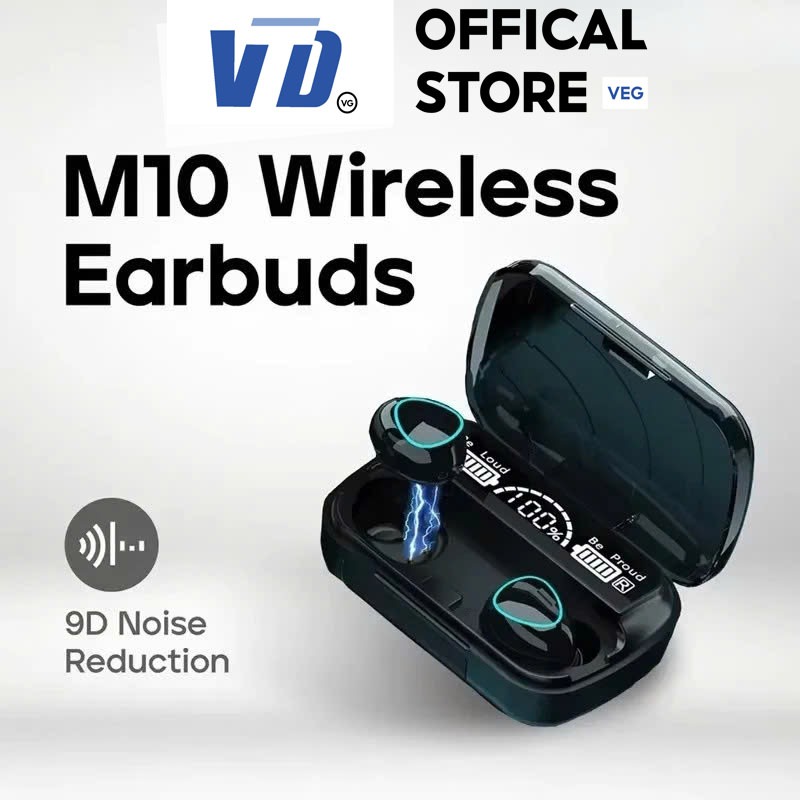 Tai Nghe Bluetooth M10, Tai nghe Không Dây, Chống Nước, Cảm Biến Đa Điểm - VTD Store OfIcial