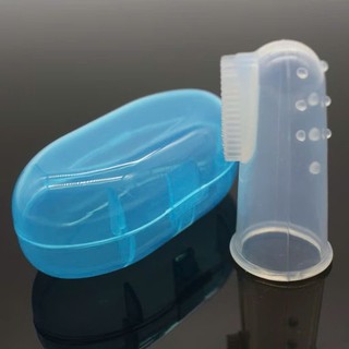 Rơ lưỡi XỎ NGÓN silicon, bàn chải đánh răng có hộp đựng giữ vệ sinh