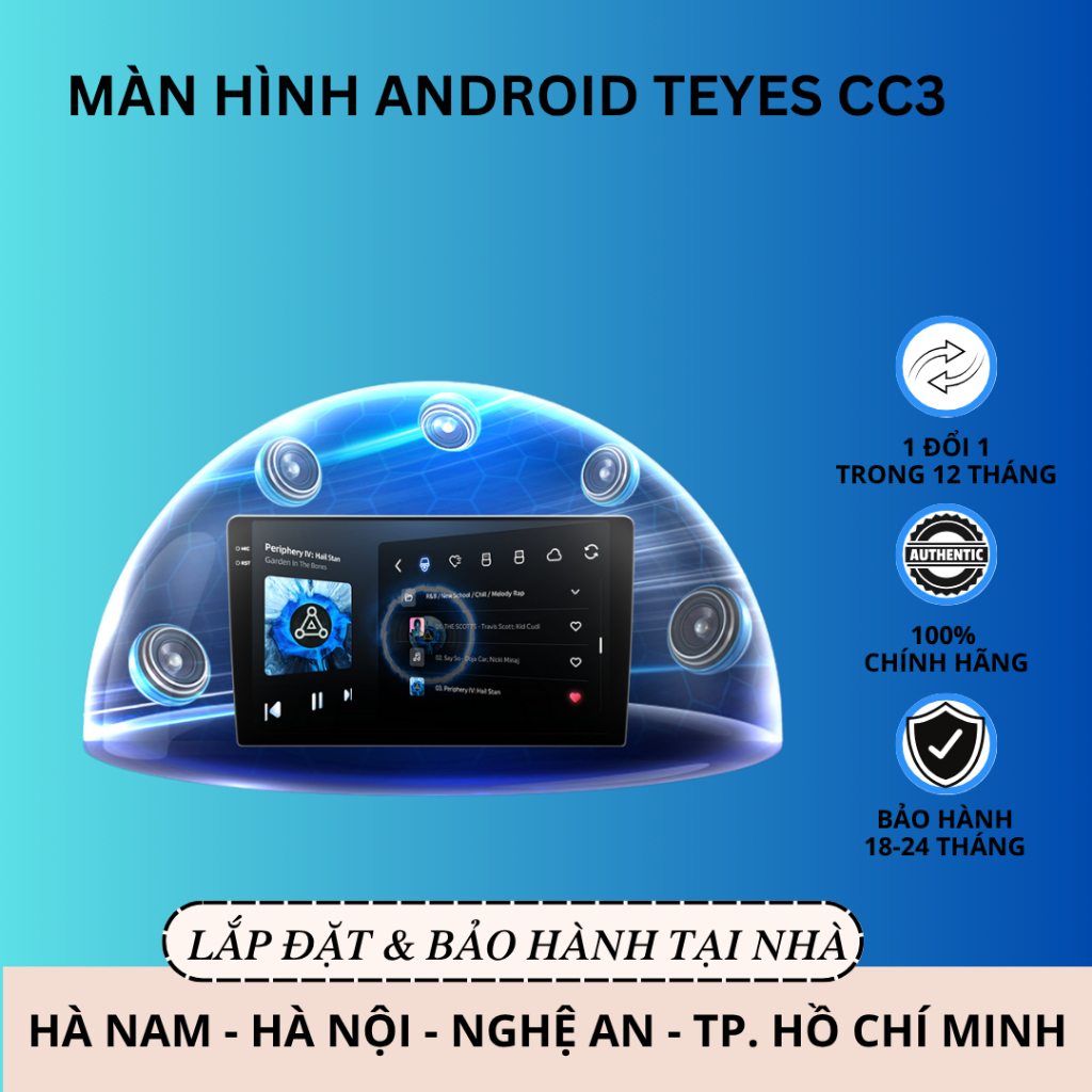 Màn Hình Android Teyes CC3 2K Ram 6GB Rom 128G | Liền Camera 360