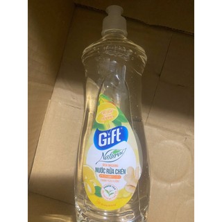 Nước rửa chén Gift Natural (Chanh Yuzu & Gừng) Chai 800g