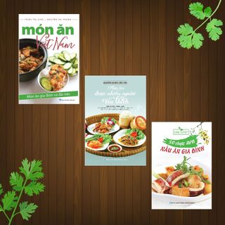Sách combo 3 quyển món ăn việt nam, 50 thực đơn nấu ăn gia đình, món ăn được nhiều người ưa thích - VT