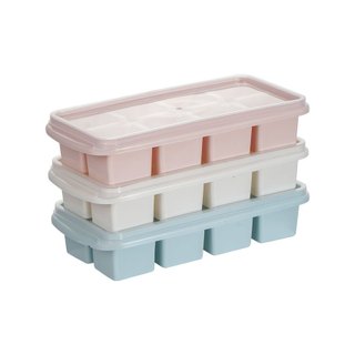  Khay Đá 8 Viên Vuông có nắp Việt Nhật nhựa dẻo 6932 - Vỉ đá 8 ô - Khay trữ đồ ăn dặm kem cho bé 