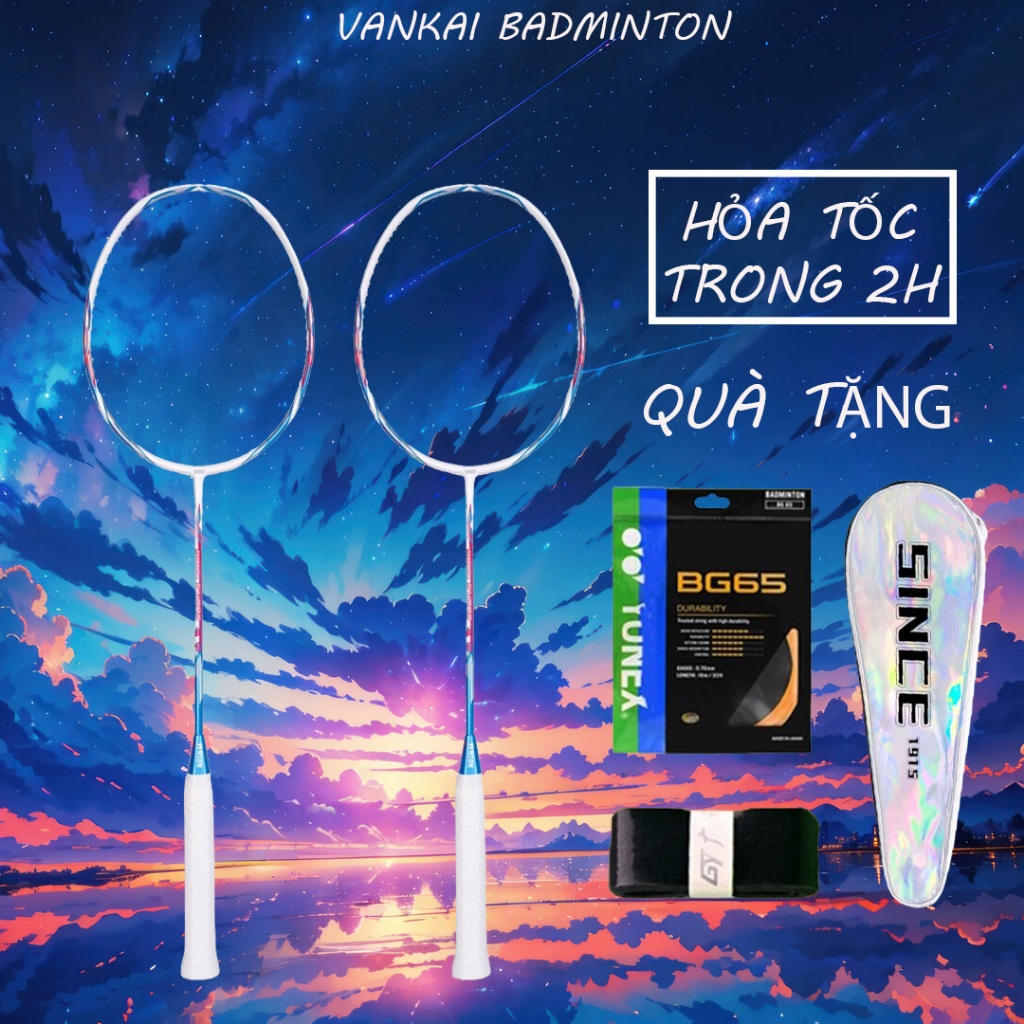 Vợt cầu lông VS soul sword chính hãng thiên công 84g, 4U/G5 đan dây theo yêu cầu của bạn