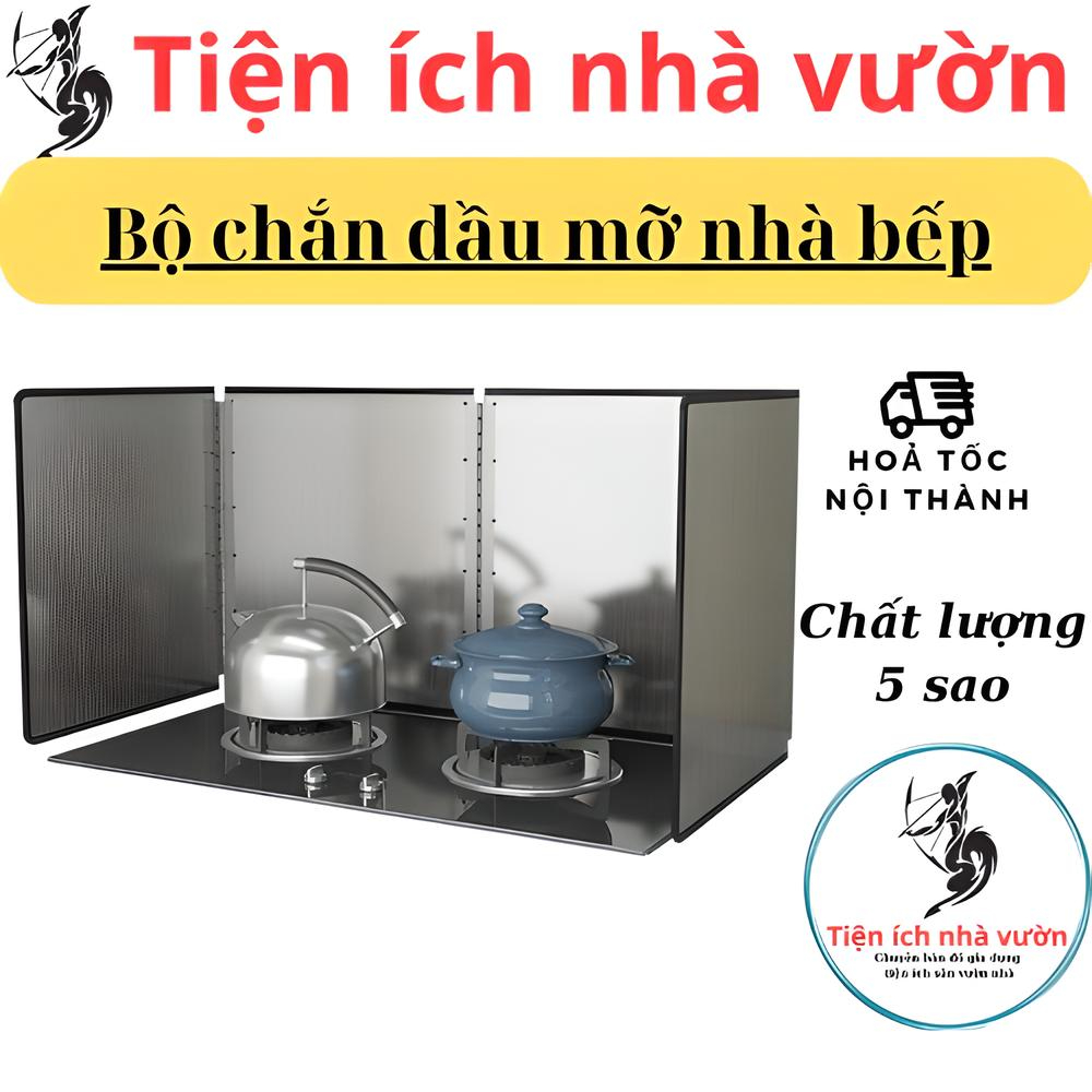 Tấm Chắn Dầu Mỡ INOX Chống Gỉ, Dụng Cụ Nhà Bếp Chắn Dầu, Gió Cho Bếp Ga Bằng Inox 304 Dày Dặn