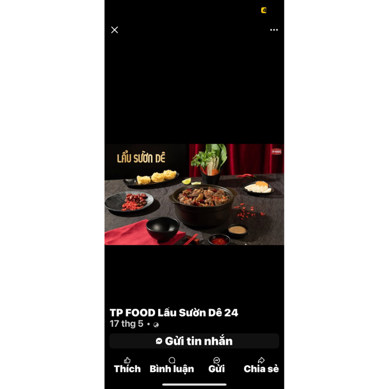 Lẩu sườn dê size L