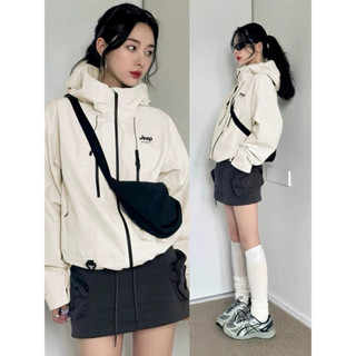  Áo khoác gió Jeep có mũ unisex - ORD 6 màu nữ dáng lửng  