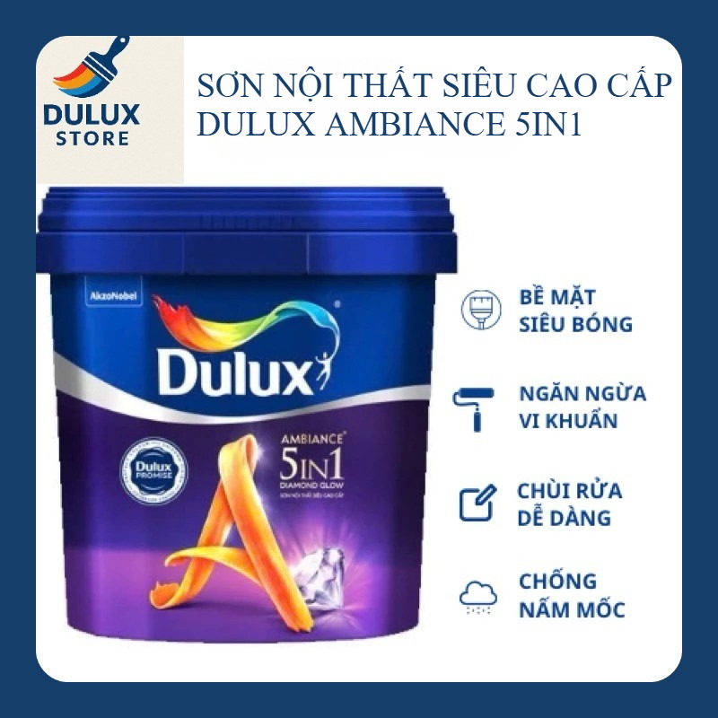 5L- 66AB Sơn Dulux Ambiance 5in1 Siêu Bóng - Sơn bóng Dulux nội thất