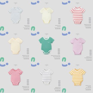 Nous Mini New Bộ Bodysuit, Body Cộc Tay Cho Bé Trai và Bé Gái Dễ Thương Mỏng Nhẹ Size Từ 0M+ Tới 12M Nhiều Mẫu
