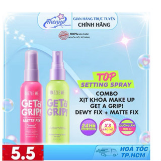 Xịt khóa makeup Nền DAZZLE ME Setting Spray Dewy Fix Cố Định Trang Điểm Lâu Trôi Cấp Ẩm 60ml