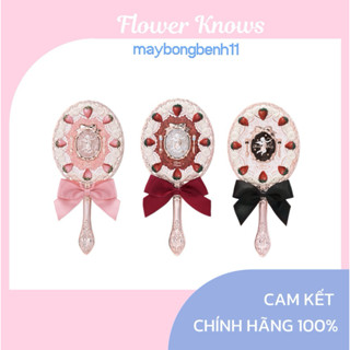 (CHÍNH HÃNG) Gương FLOWER KNOWS Trang Điểm Cầm Tay Bánh Kem Dâu Tây Strawberry Cupid