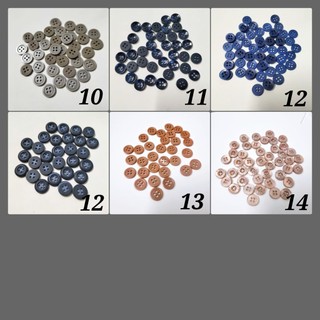Cúc áo sơ mi màu gói 10 gam ( đường kính từ 0,9 cm đến 1,2 cm )