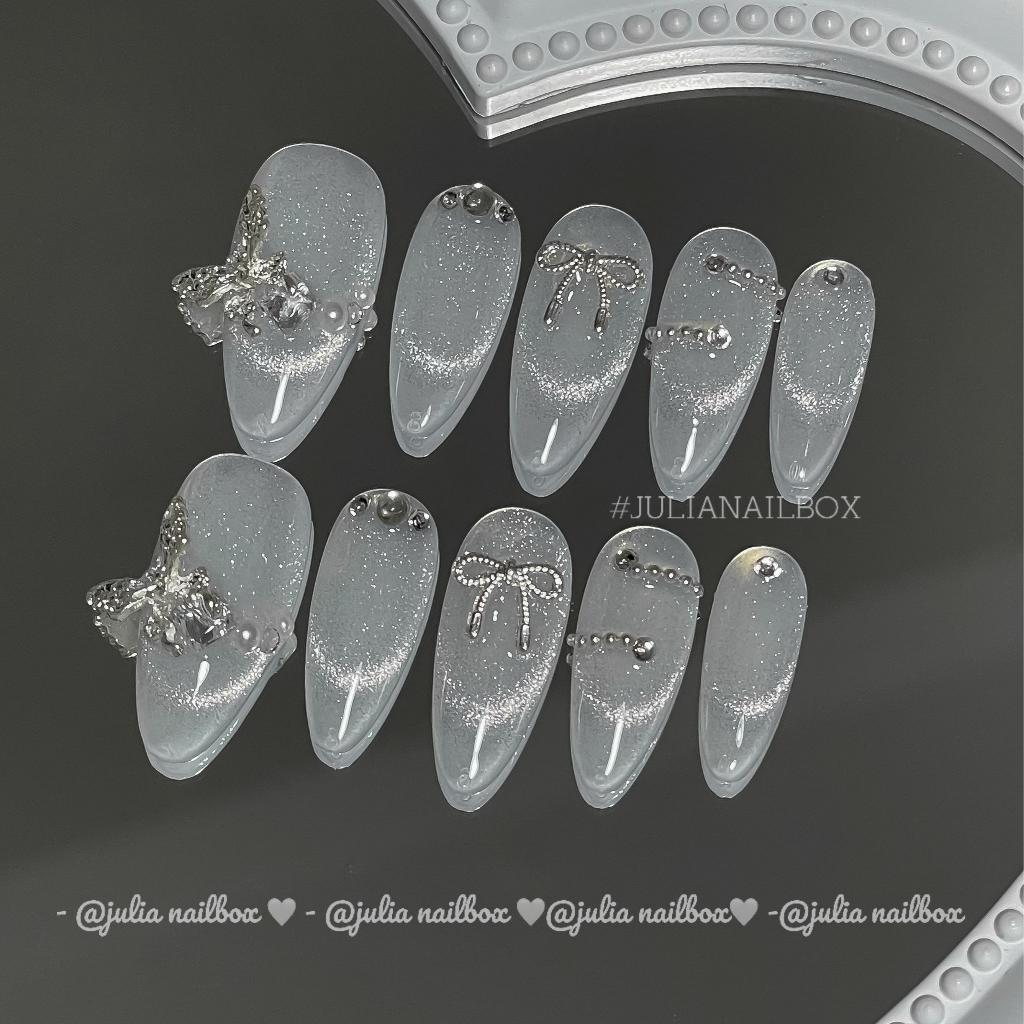 JuliaNailbox Mã 419 Móng tay giả thiết kế thủ công, sơn gel ( tặng kèm keo, miếng dán, dũa, bông lau