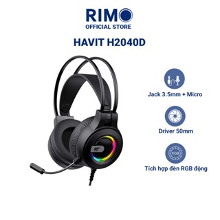 Tai nghe chụp tai có dây Havit H2040D 3.5mm Gaming Headphone - Màu đen