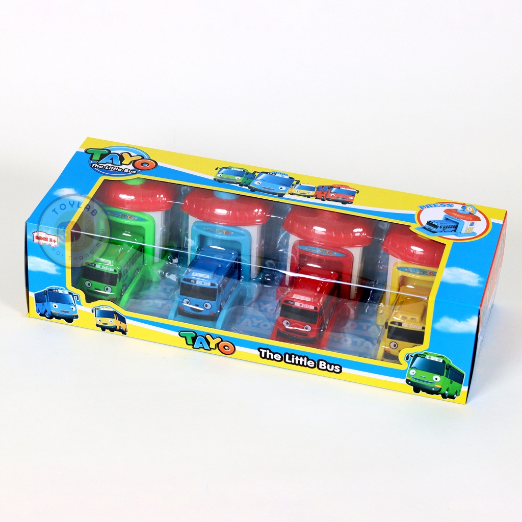[Kết Nối Thành ĐOÀN TẦU Siêu Vui] 🚌 Hộp Đồ Chơi 4 Xe Buýt TAYO