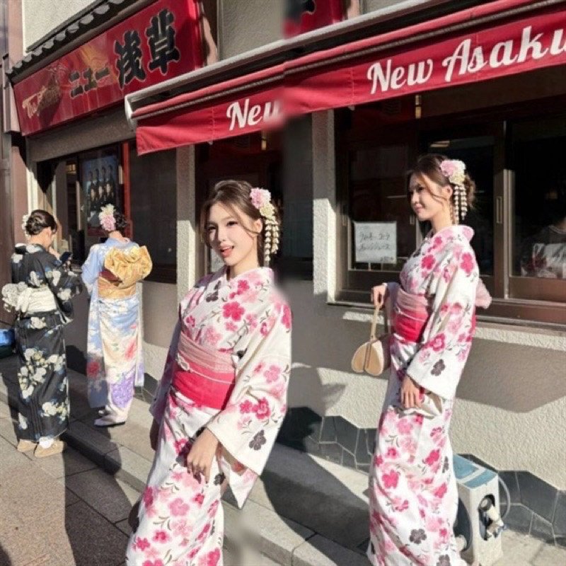 Yukata nhật bản hoa mới kimono nữ ( sẵn )