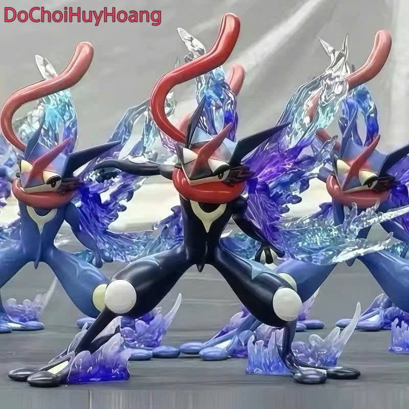 Mô hình tượng nhân vật POKEMON Ash Greninja xanh và đen 9cm