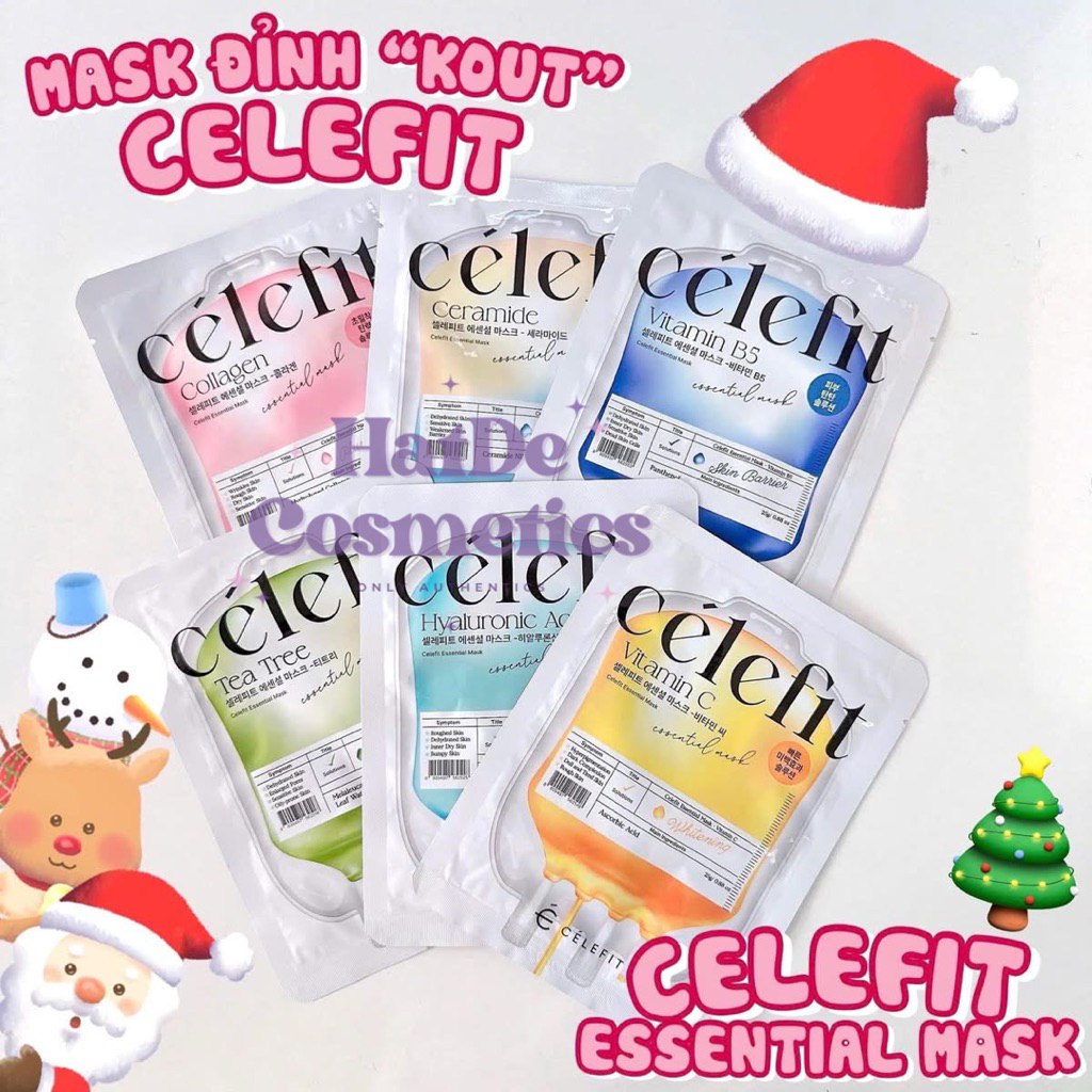 lẻ 01 mặt nạ - Mặt nạ dưỡng da dành cho mọi loại da Hàn Quốc Celefit Essential Mask 25g