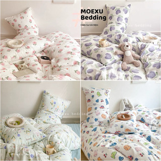 Bộ Chăn Ga Gối Cotton Đũi Xơ Đậu Nành Mềm Mịn Mát Đủ Kích Thước Phong Cách Hàn Quốc 