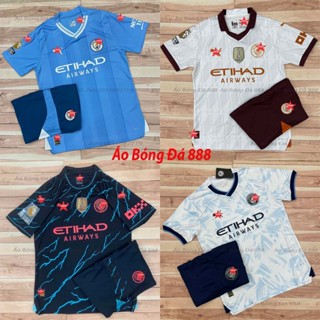 Bộ Quần Áo Bóng Đá CLB Manchester City 23/24, Áo Đá Banh MC - Vải Polyester Gai Thái Cao Cấp