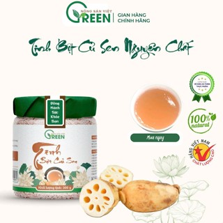Tinh bột củ sen–Bột củ sen nguyên chất Việt Green |Giữ dáng, đẹp da, từ trang trại sen sạch VietGAP