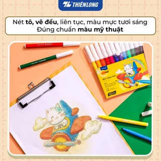 Bút lông màu Colokit FP-01, nét nhỏ, mềm và dễ tô. Màu sắc tươi sáng đúng chuẩn màu mỹ thuật.