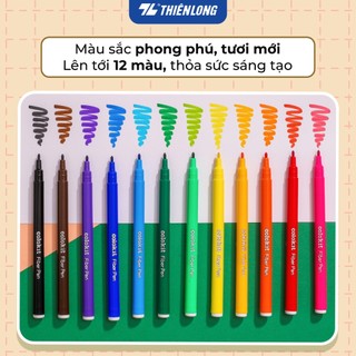 Bút lông màu Colokit FP-01, nét nhỏ, mềm và dễ tô. Màu sắc tươi sáng đúng chuẩn màu mỹ thuật.