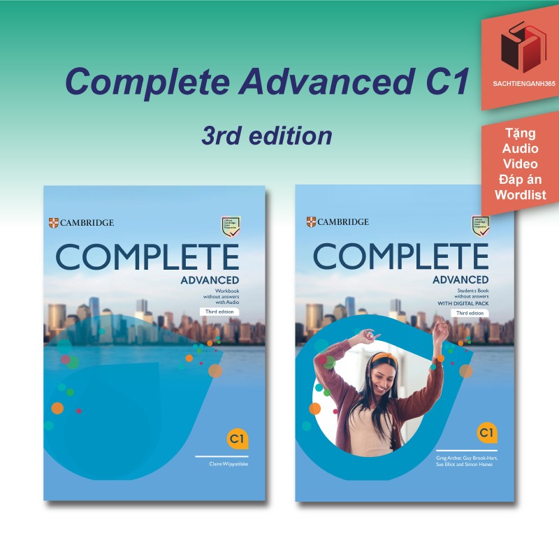 Sách - Complete Advanced C1 3rd edition - Bản in màu tặng kèm Audio, video, Worksheets