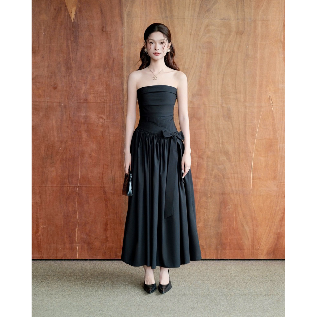 RUBIES Dovey Dress - Đầm Dài Nữ Vải Kate Dáng Ôm Tùng Xòe Cúp Ngực | BigBuy360 - bigbuy360.vn