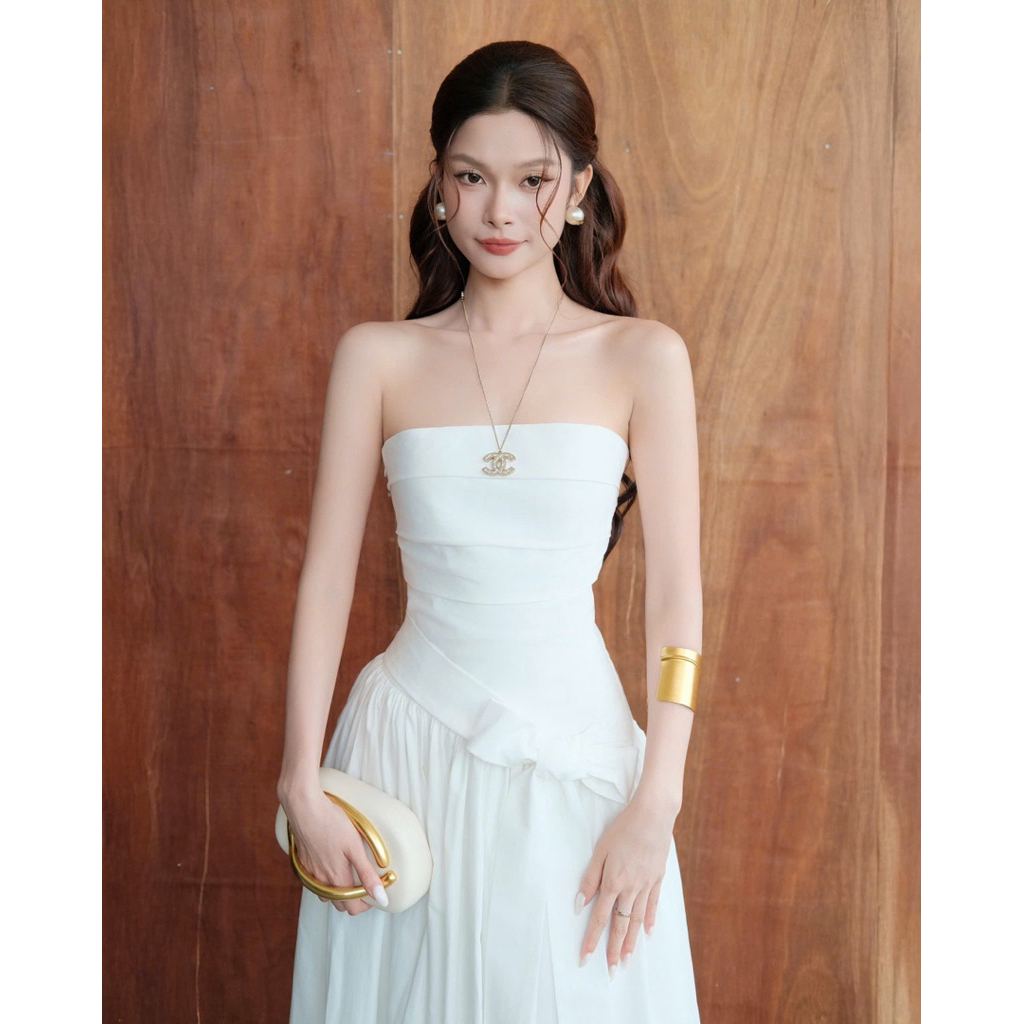 RUBIES Dovey Dress - Đầm Dài Nữ Vải Kate Dáng Ôm Tùng Xòe Cúp Ngực | BigBuy360 - bigbuy360.vn