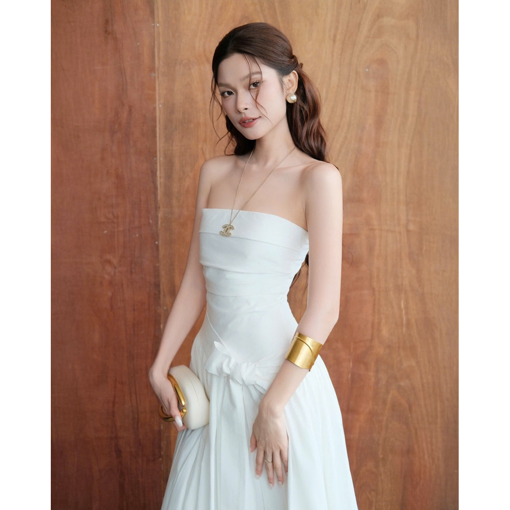 RUBIES Dovey Dress - Đầm Dài Nữ Vải Kate Dáng Ôm Tùng Xòe Cúp Ngực | BigBuy360 - bigbuy360.vn