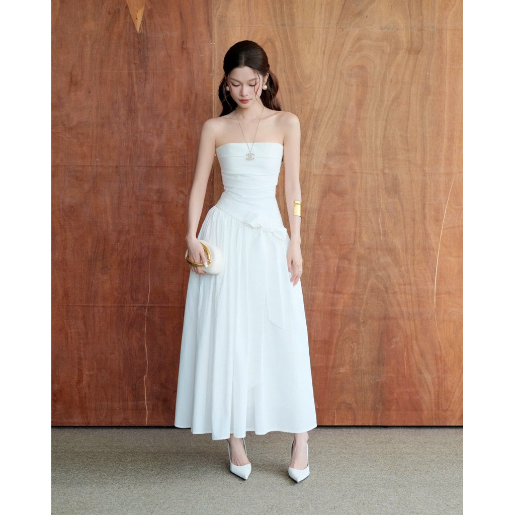 RUBIES Dovey Dress - Đầm Dài Nữ Vải Kate Dáng Ôm Tùng Xòe Cúp Ngực | BigBuy360 - bigbuy360.vn