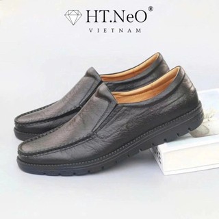Giày Tây Lười - Giày SLIP-ON Công Sở HT.NEO Da Bò Nhập Khẩu Cao Cấp GM-01