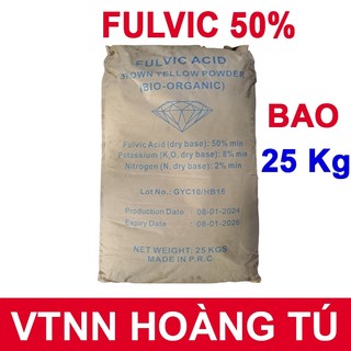  bao 25 kg - Fulvic Acid 50% - Phân bón Hữu Cơ Kích Rễ Cực Mạnh To Trái 