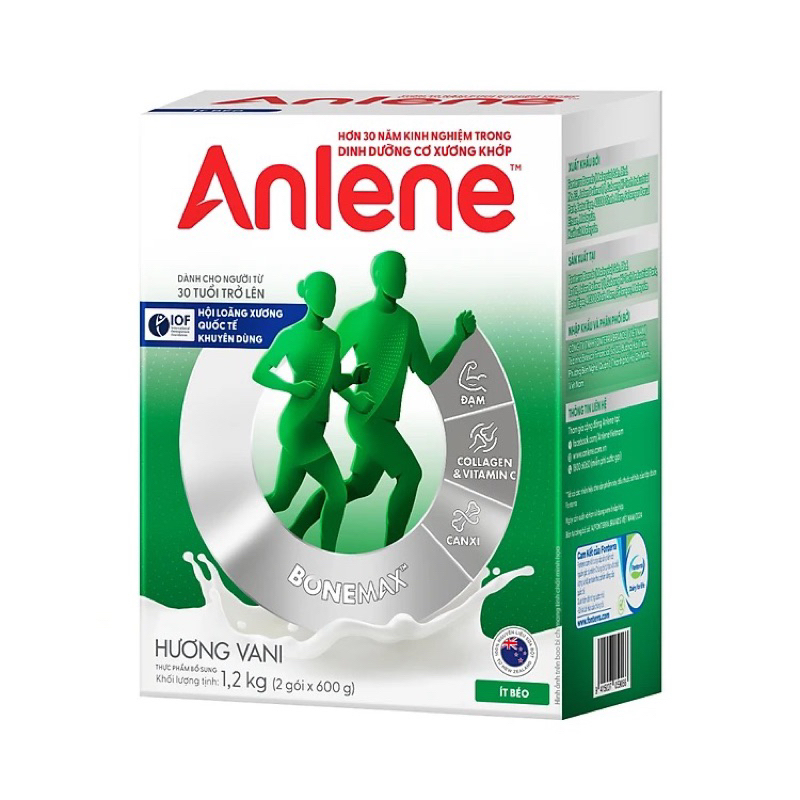 Sữa bột Anlene hộp giấy 1.2kg (Bao bì mới)
