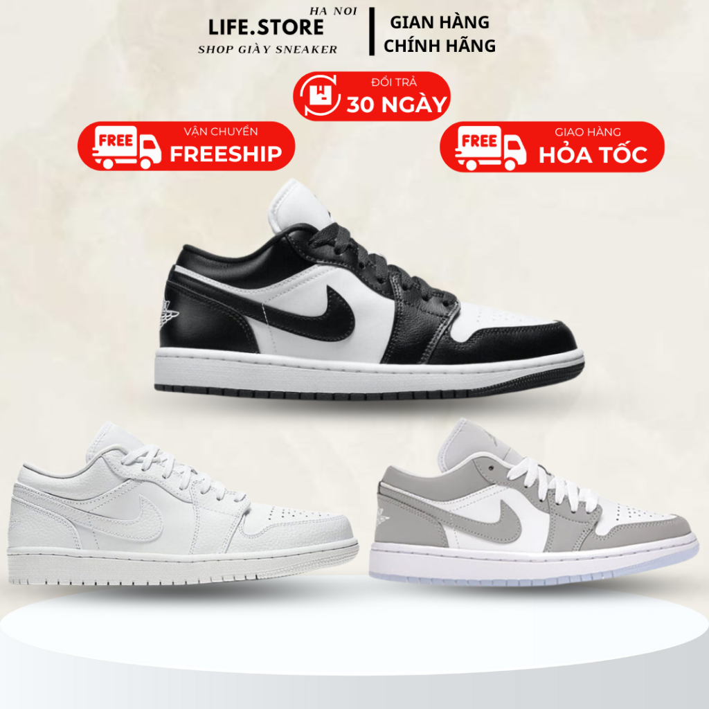 [ Chính Hãng ] Giày thể thao sneaker_Jodan 1 Low, unisex nam nữ cao cấp êm đẹp - LIFE.SNEAKER