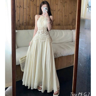 Set áo yếm ren hoa phối chân váy voan siêu hot