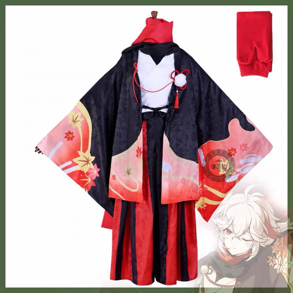 Anime Genshin tác động năm Kasen Cosplay trang phục Kaedehara Kazuha Halloween Carnival Samurai tran
