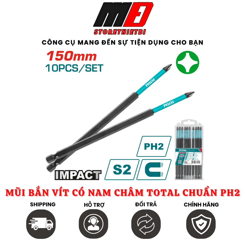 TACIM16PH263 Mũi bắt vít  PH2x150mm (có nam châm) TOTAl